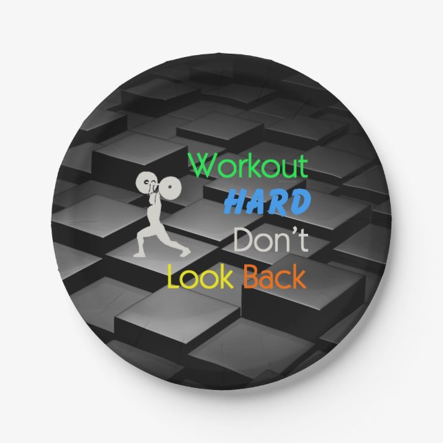 TOP Workout Hard Paper Plate (Front)