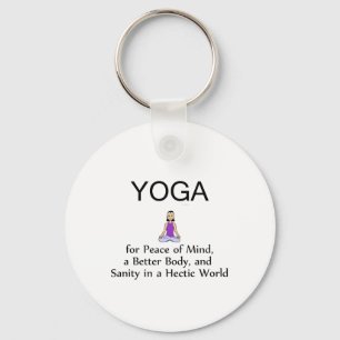 TOP Yoga Slogan Keychain