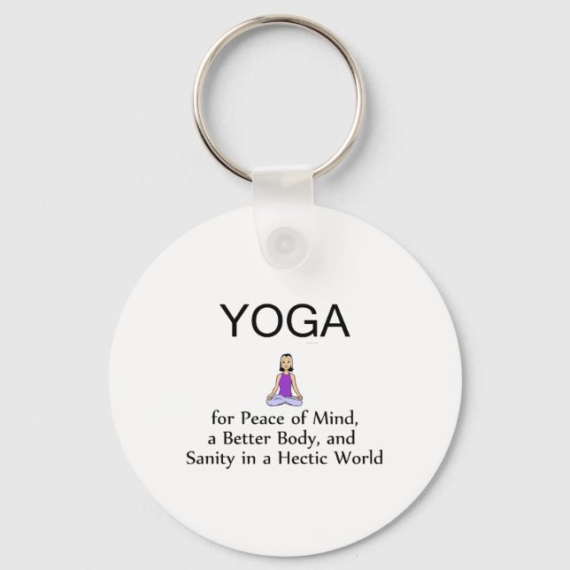 TOP Yoga Slogan Keychain (Front)