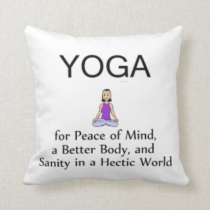TOP Yoga Slogan Throw Pillow
