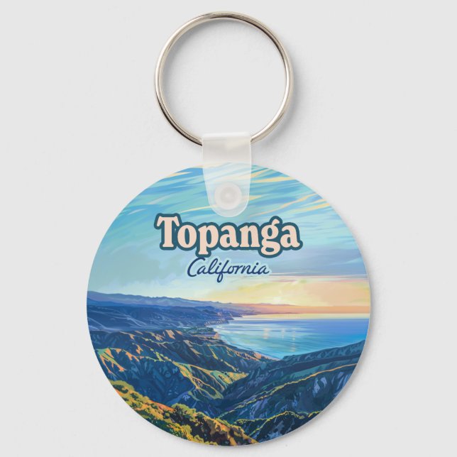 Topanga California Canyon Los Angeles Vintage Keychain (Front)
