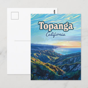 Topanga California Canyon Los Angeles Vintage Postcard