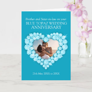 Topaz 4e mariage anniversaire frère carte photo