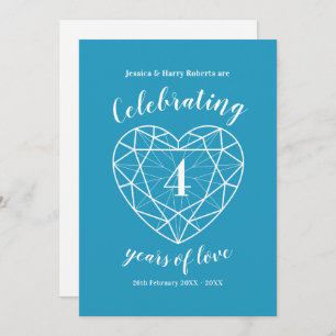 Topaz Anniversary 4 years of love party invites