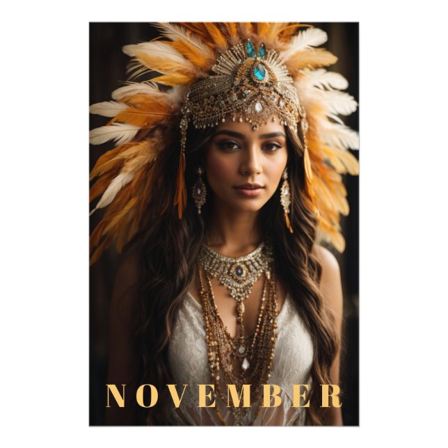 *~* Topaz AP53 NOVEMBER Headdress Birthstone Photo Print (Front)