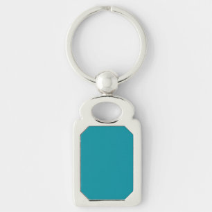 Topaz Blue Personalized Aqua Teal Colour Backgroun Keychain
