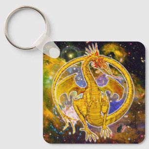 Topaz Cosmic Dragon  Keychain