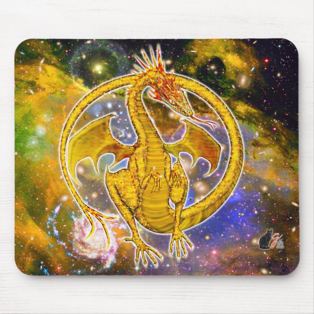 Topaz Cosmic Dragon Mouse Pad (Front)