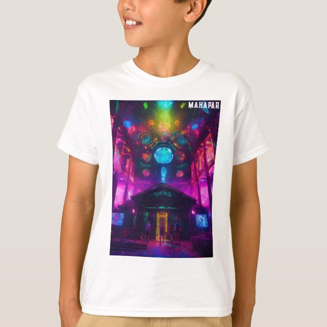 **"Topaz Cyberpunk DMT Raver"** T-Shirt (Front)