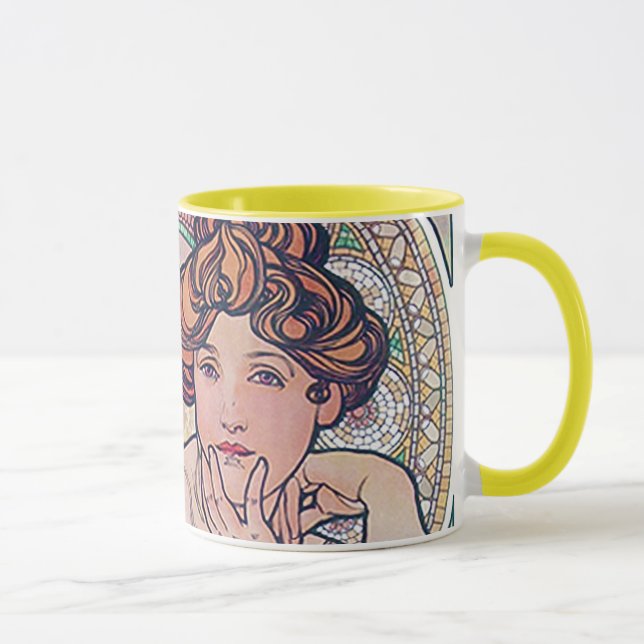 Topaz (Four Jewels), Alphonse Mucha Mug (Right)