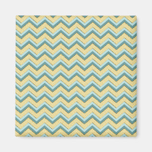 Topaz Glitter Chevron Pattern Magnet