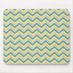 Topaz Glitter Chevron Pattern Mouse Pad