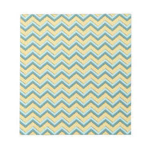 Topaz Glitter Chevron Pattern Notepad