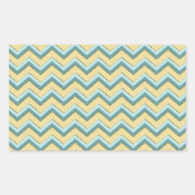 Topaz Glitter Chevron Pattern Sticker (Front)