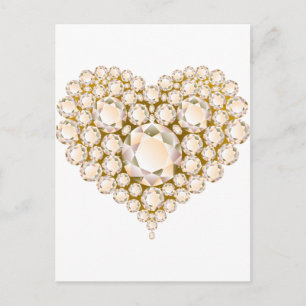 Topaz Heart Gems Postcard