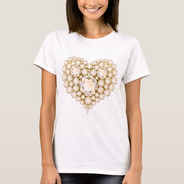 Topaz Heart Gems T-Shirt (Front)