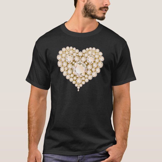 Topaz Heart Gems T-Shirt (Front)