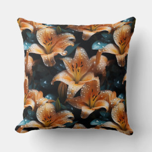 Topaz Lillies  Throw Pillow