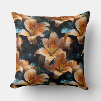 Topaz Lillies Throw Pillow