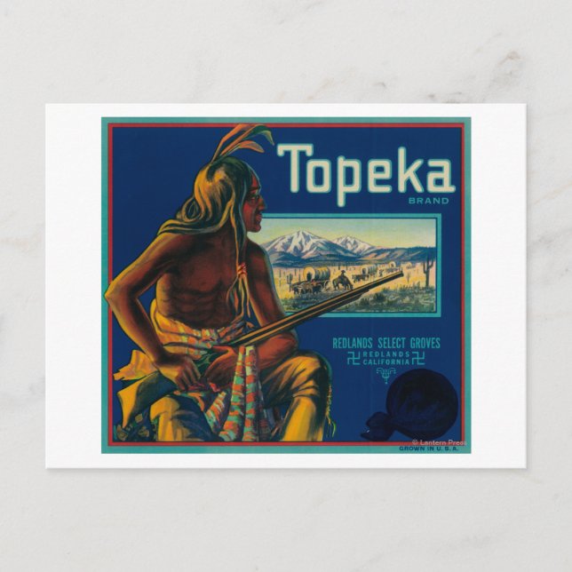 Topeka Brand Citrus Crate Label Postcard (Front)