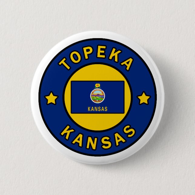 Topeka Kansas 2 Inch Round Button (Front)