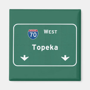 Topeka Kansas ks Interstate Highway Freeway : Magnet