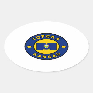 Topeka Kansas Oval Sticker