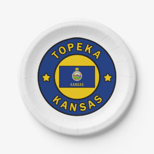 Topeka Kansas Paper Plate