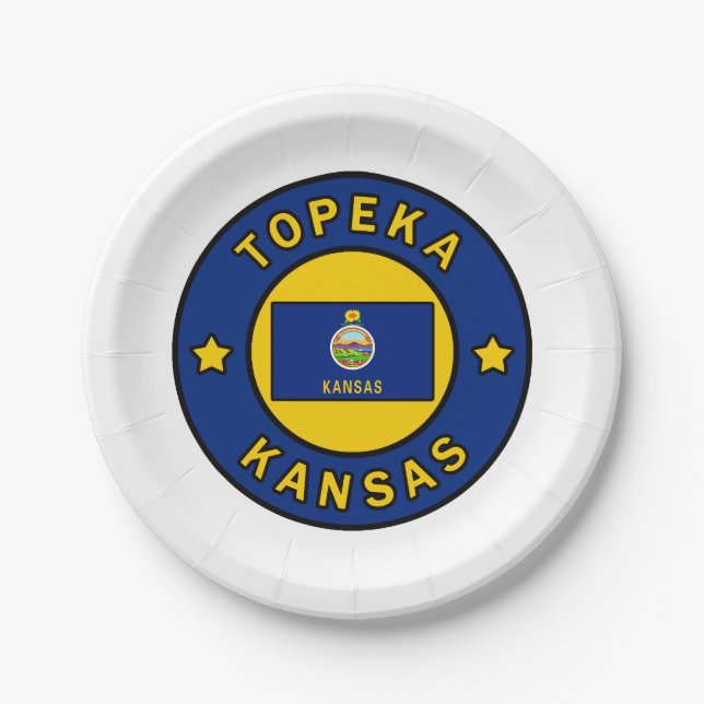 Topeka Kansas Paper Plate (Front)