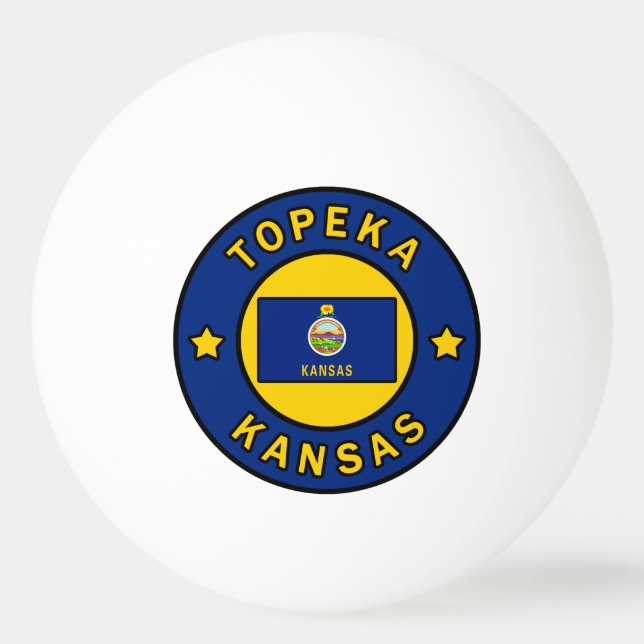 Topeka Kansas Ping Pong Ball (Front)