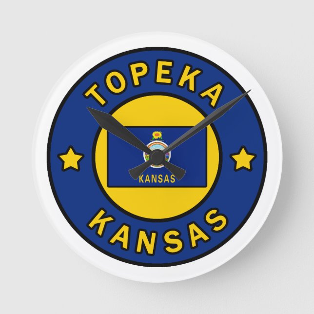 Topeka Kansas Round Clock (Front)