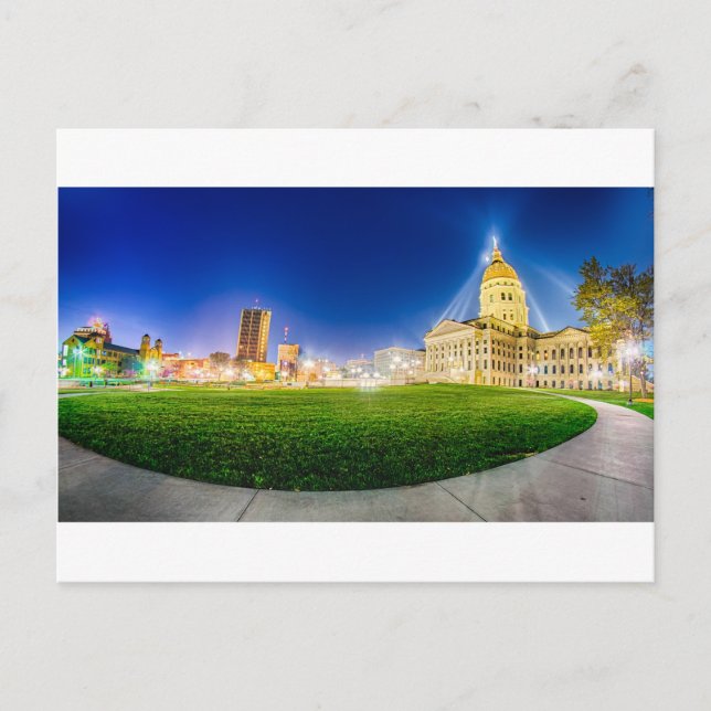 Topeka Kansas skyline Postcard (Front)