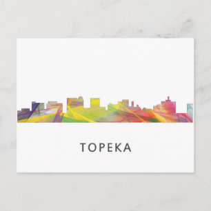 TOPEKA KANSAS SKYLINE WB1 - POSTCARD