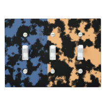 TopFlowDarkblueblackcolorshapes Light Switch Cover