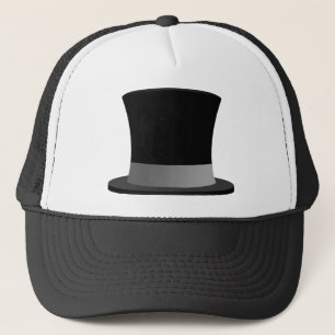 Tophat Trucker Hat - Tuxedo-Casual Style!