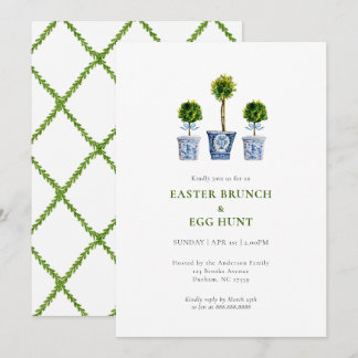 Topiaries Easter brunch & eggs hunt invitation