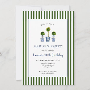 Topiaries Garden Birthday Party Invitation