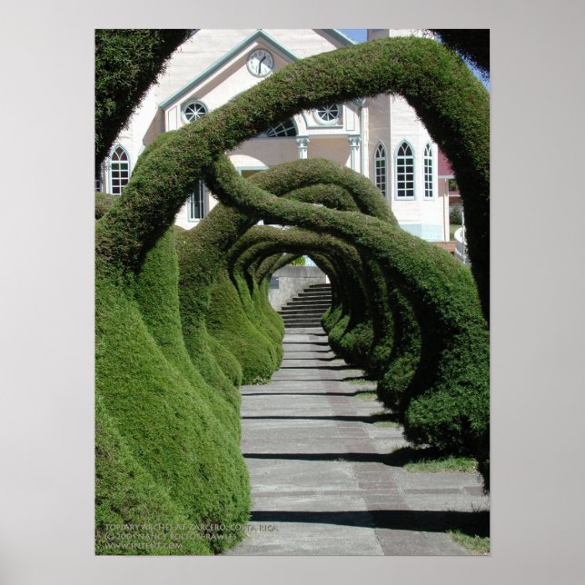 Topiary Arches at Zarcero, Costa Rica Poster (Front)