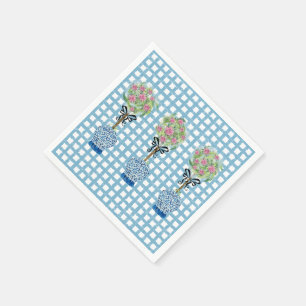 Topiary Blue and White Ginger Jar  Napkin