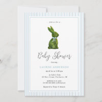 Topiary Bunny Blue Baby Boy Shower 