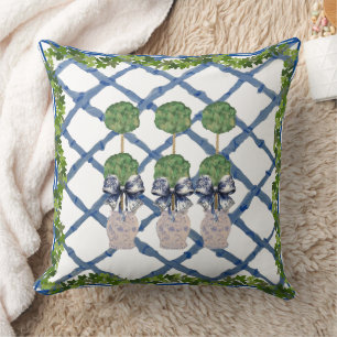 Topiary Chinoiserie Ginger Jar Jars Lumbar  Throw Pillow