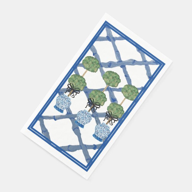 Topiary Chinoiserie Ginger Jar   Napkin (Corner)