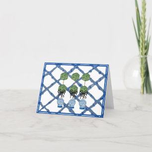 Topiary Chinoiserie Ginger Jar  Thank You Card
