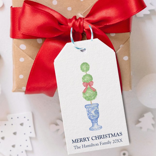 Topiary Coquette Chinoiserie Christmas Gift Tags (Creator Uploaded)