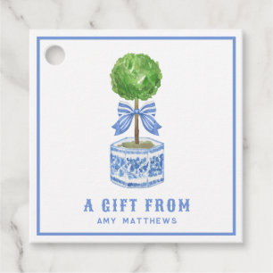 Topiary Garden   Chinoiserie Personalized Favour Tags