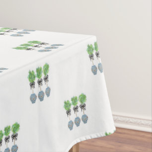 Topiary Goldfish  Ginger Jars Tablecloth
