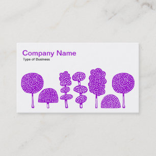 Topiary - Purple on White Business Card