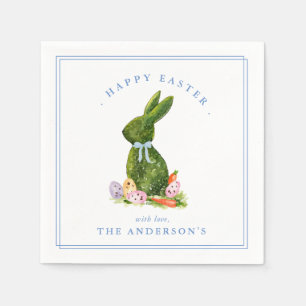 Topiary Rabbit with Easter eggs Easter brunch Napkin