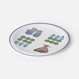 Topiary Staffordshire Dogs Ginger Jar Paper Plate