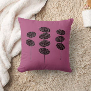 Topiary Trees Throw Pillow